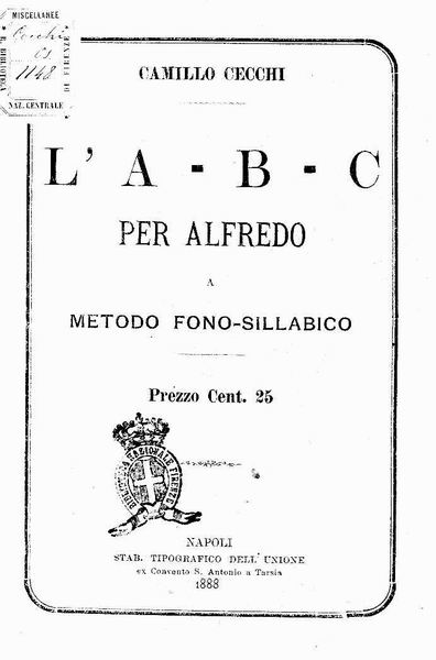 le immagini di:
L'abc per Alfredo a metodo fono-sillabico