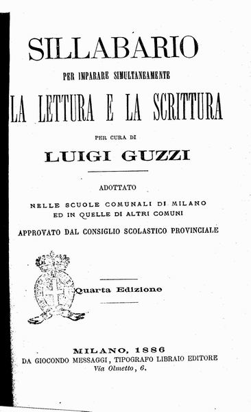 le immagini di:
Sillabario per imparare simultaneamente la Lettura e la scrittura