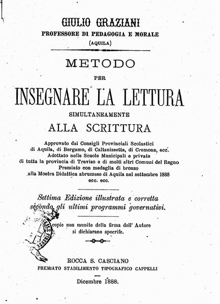 le immagini di:
Metodo per insegnare la Lettura simultaneamente alla scrittura