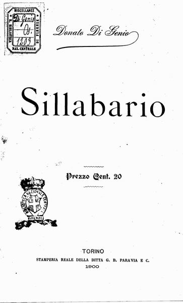 le immagini di:
Sillabario